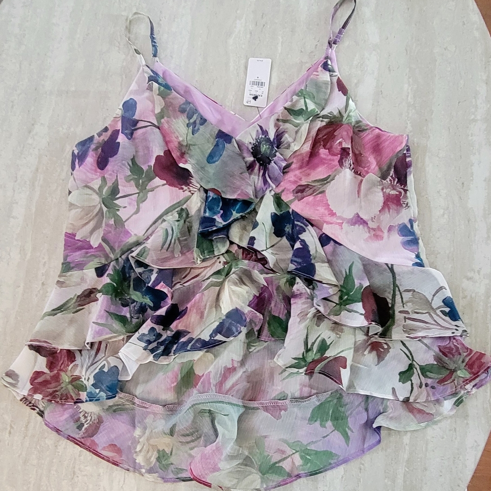 Express Floral Ruffle Camisole